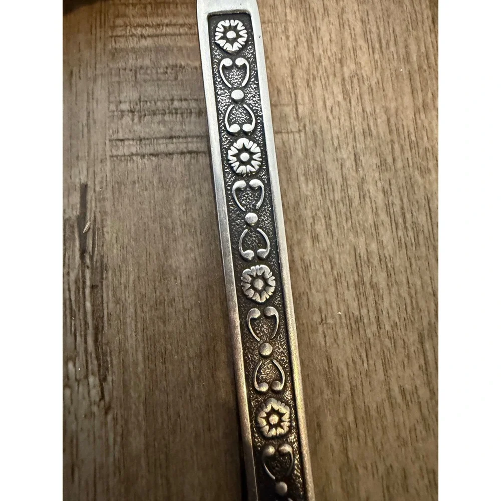 Gorham Flowerette Stainless Salad Serving Set Fork and Slotted Spoon Vintage